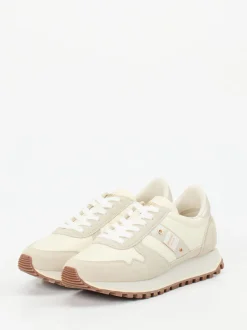 Blauer – Retro-Sneaker aus Veloursleder Beige