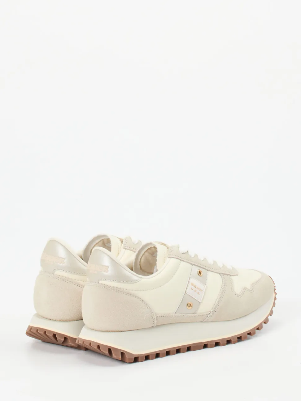 Blauer – Retro-Sneaker aus Veloursleder Beige