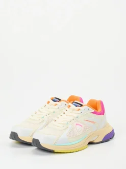 Blauer – Retro-Sneaker aus Textil in Cremeweiß