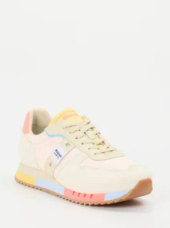 Blauer – Retro-Sneaker aus Veloursleder Beige