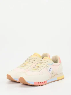 Blauer – Retro-Sneaker aus Veloursleder Beige