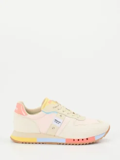 Blauer – Retro-Sneaker aus Veloursleder Beige