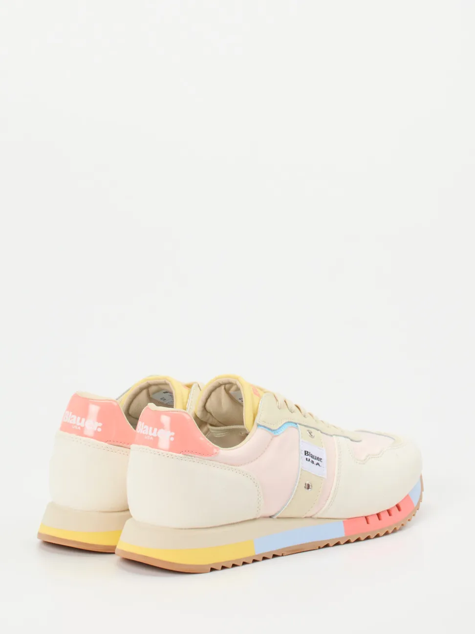 Blauer – Retro-Sneaker aus Veloursleder Beige