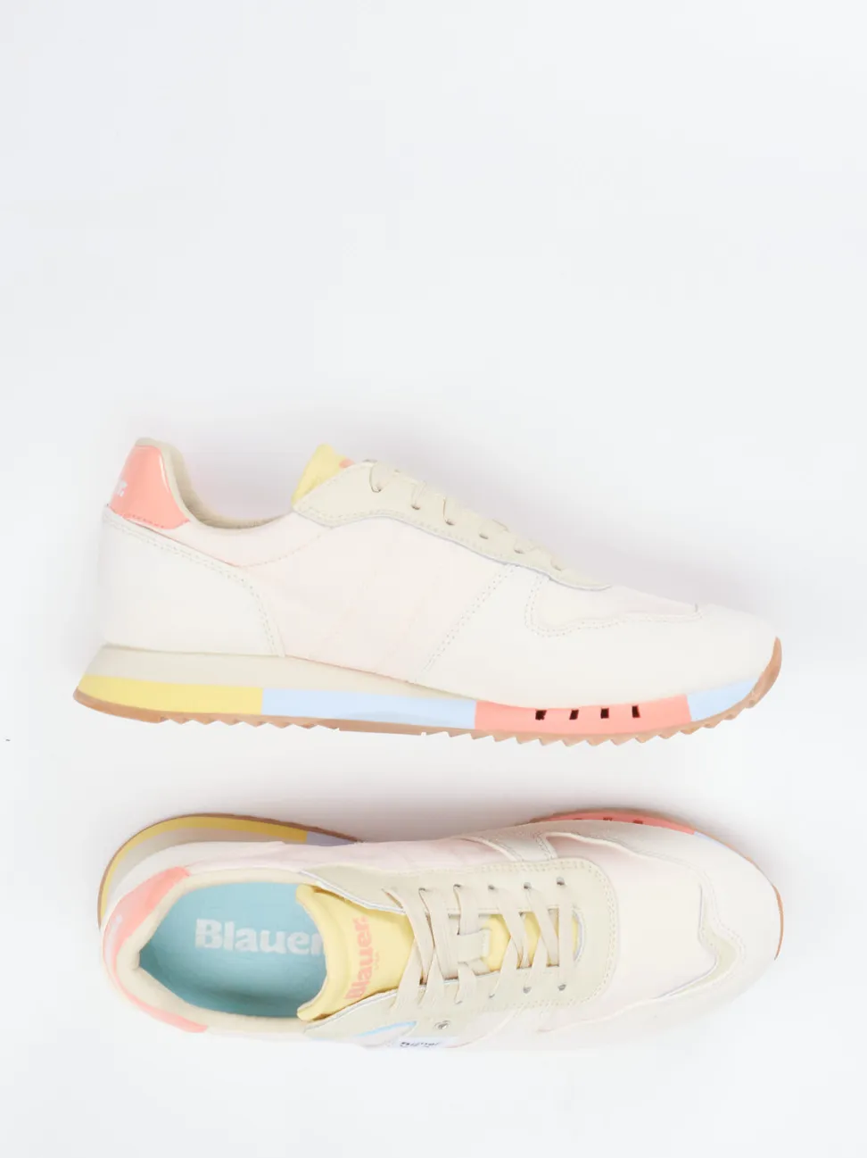 Blauer – Retro-Sneaker aus Veloursleder Beige