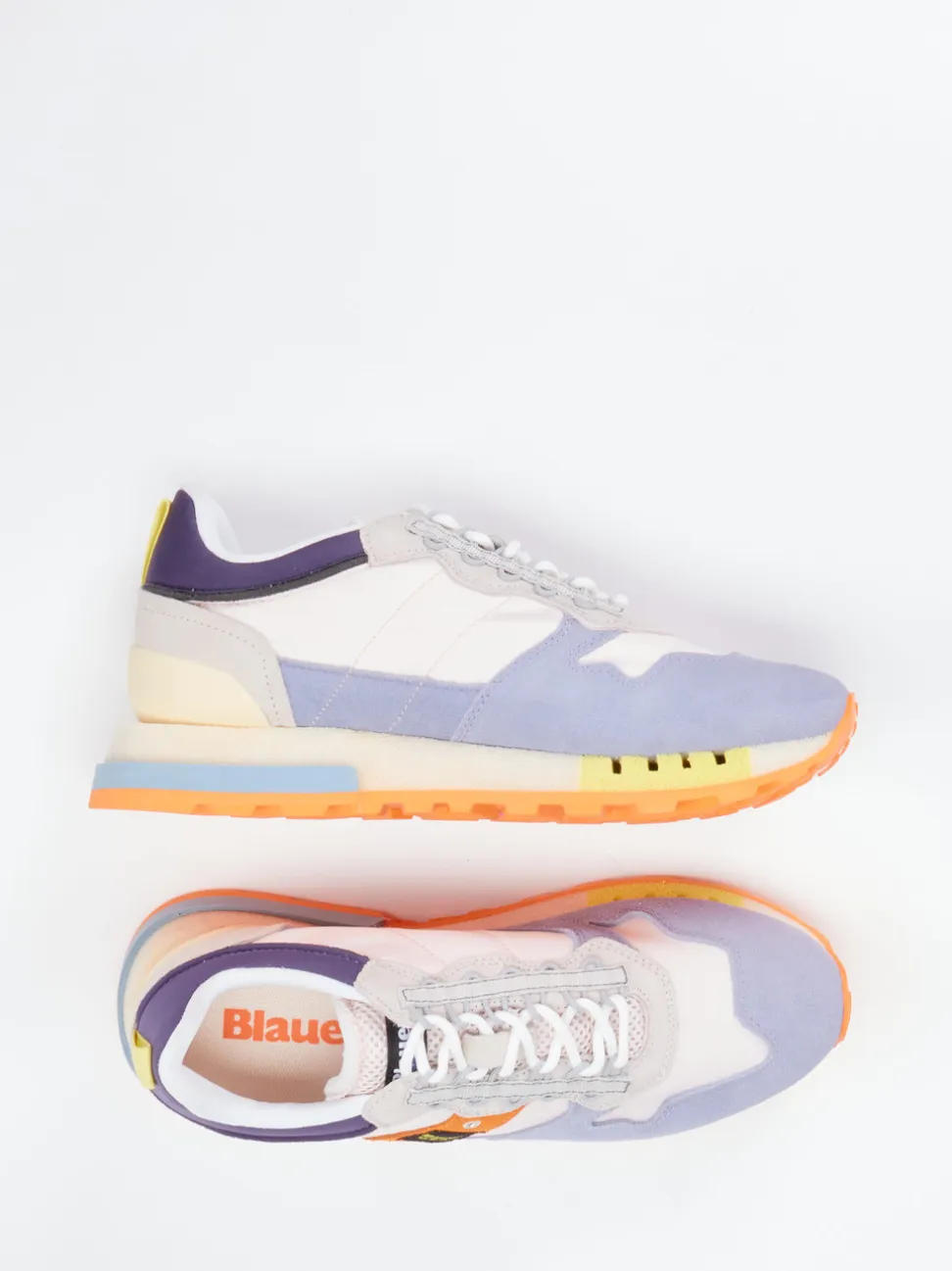 Blauer – Retro-Sneaker aus Veloursleder Flieder