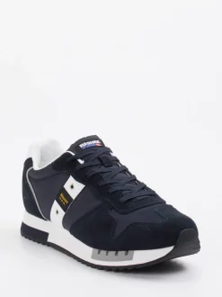 Blauer – Retro-Sneaker aus Veloursleder dunkelblau
