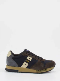 Blauer – Retro-Sneaker aus Velour und Textil