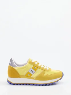 Blauer – Retro-Sneaker aus Veloursleder gelb