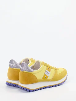 Blauer – Retro-Sneaker aus Veloursleder gelb