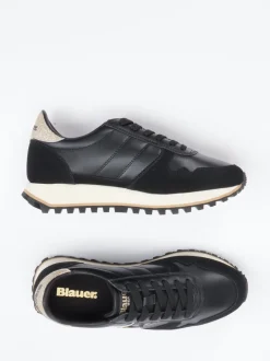 Blauer – Retro-Sneaker aus Velourleder und Glattleder