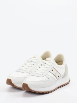 Blauer – Retro-Sneaker aus Veloursleder Off-White
