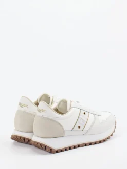 Blauer – Retro-Sneaker aus Veloursleder Off-White