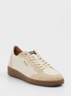 Blauer – Sneaker aus Kalbleder und Veloursleder Beige