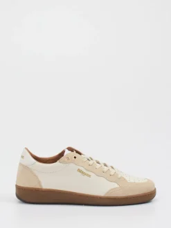 Blauer – Sneaker aus Kalbleder und Veloursleder Beige
