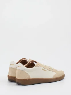 Blauer – Sneaker aus Kalbleder und Veloursleder Beige