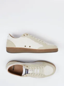 Blauer – Sneaker aus Kalbleder und Veloursleder Beige