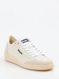 Blauer – Sneaker aus Kalbleder in Cremeweiß