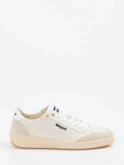 Blauer – Sneaker aus Kalbleder in Cremeweiß