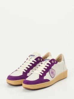 Blauer – Sneaker aus Kalbleder mit Veloursakzenten