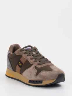Blauer – Sneaker aus Veloursleder und Textil in Taupe