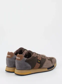 Blauer – Sneaker aus Veloursleder und Textil in Taupe