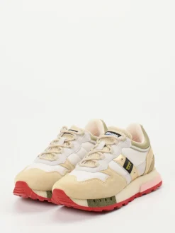 Blauer – Sneaker aus Veloursleder und Mesh beige