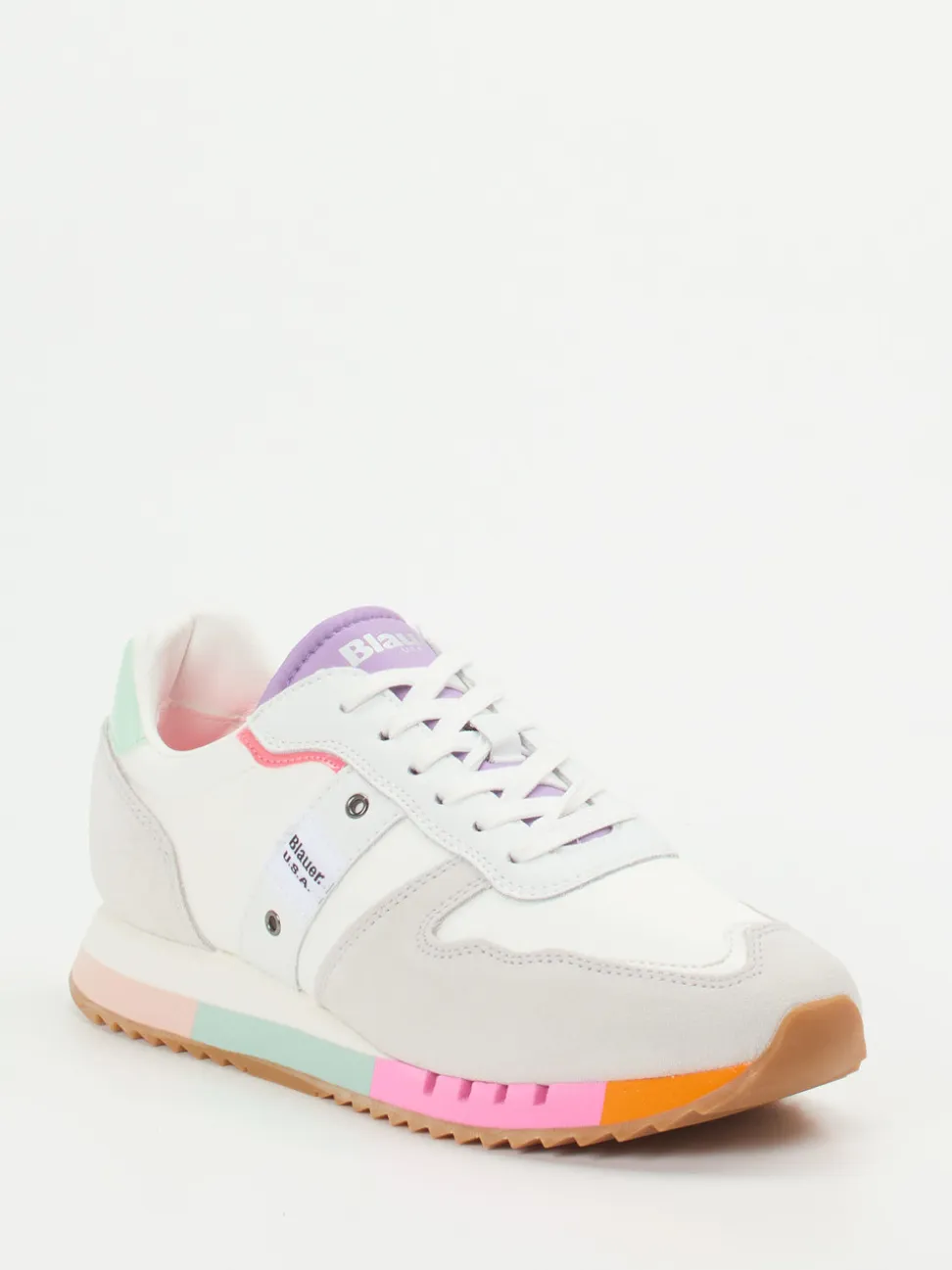 Blauer – Sneaker aus Veloursleder Off-White
