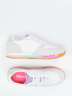 Blauer – Sneaker aus Veloursleder Off-White