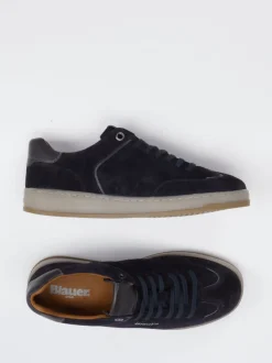 Blauer – Sneaker aus Veloursleder Dunkelblau