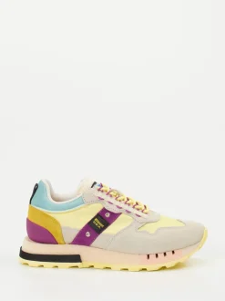 Blauer – Sneaker aus Veloursleder und Nylon Pastellgelb