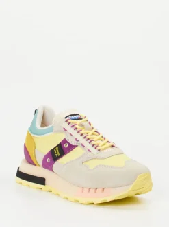 Blauer – Sneaker aus Veloursleder und Nylon Pastellgelb