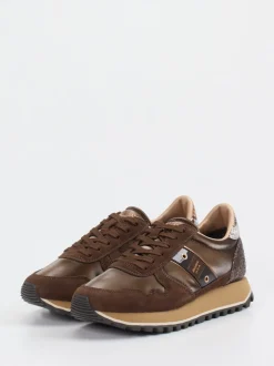 Blauer – Sneaker aus Veloursleder mit Glitzerdetails