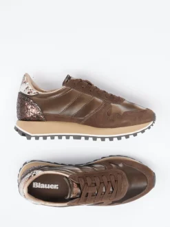 Blauer – Sneaker aus Veloursleder mit Glitzerdetails