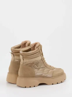 Blauer – Stiefelette aus Nylon und Veloursleder Beige