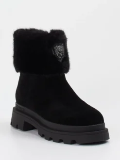 Blauer – Stiefelette aus Veloursleder schwarz