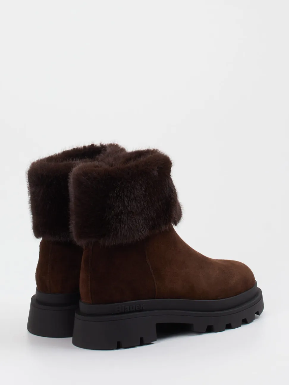 Blauer – Stiefelette aus Veloursleder dunkelbraun
