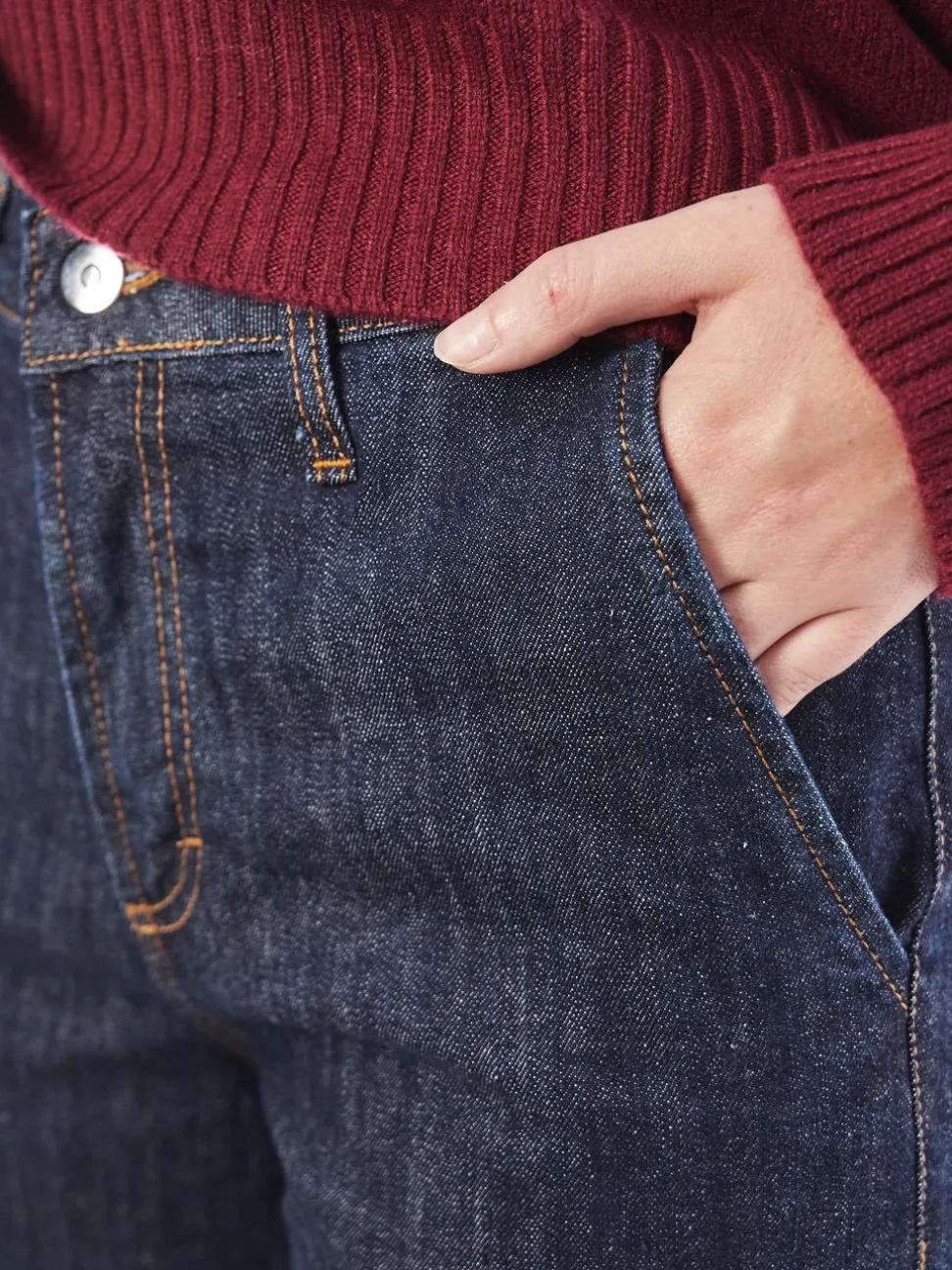 Blui – Damen-Jeans aus Denim Dunkelblau