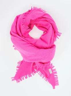 Blui – Fransenschal aus Wolle-Kaschmir in Pink