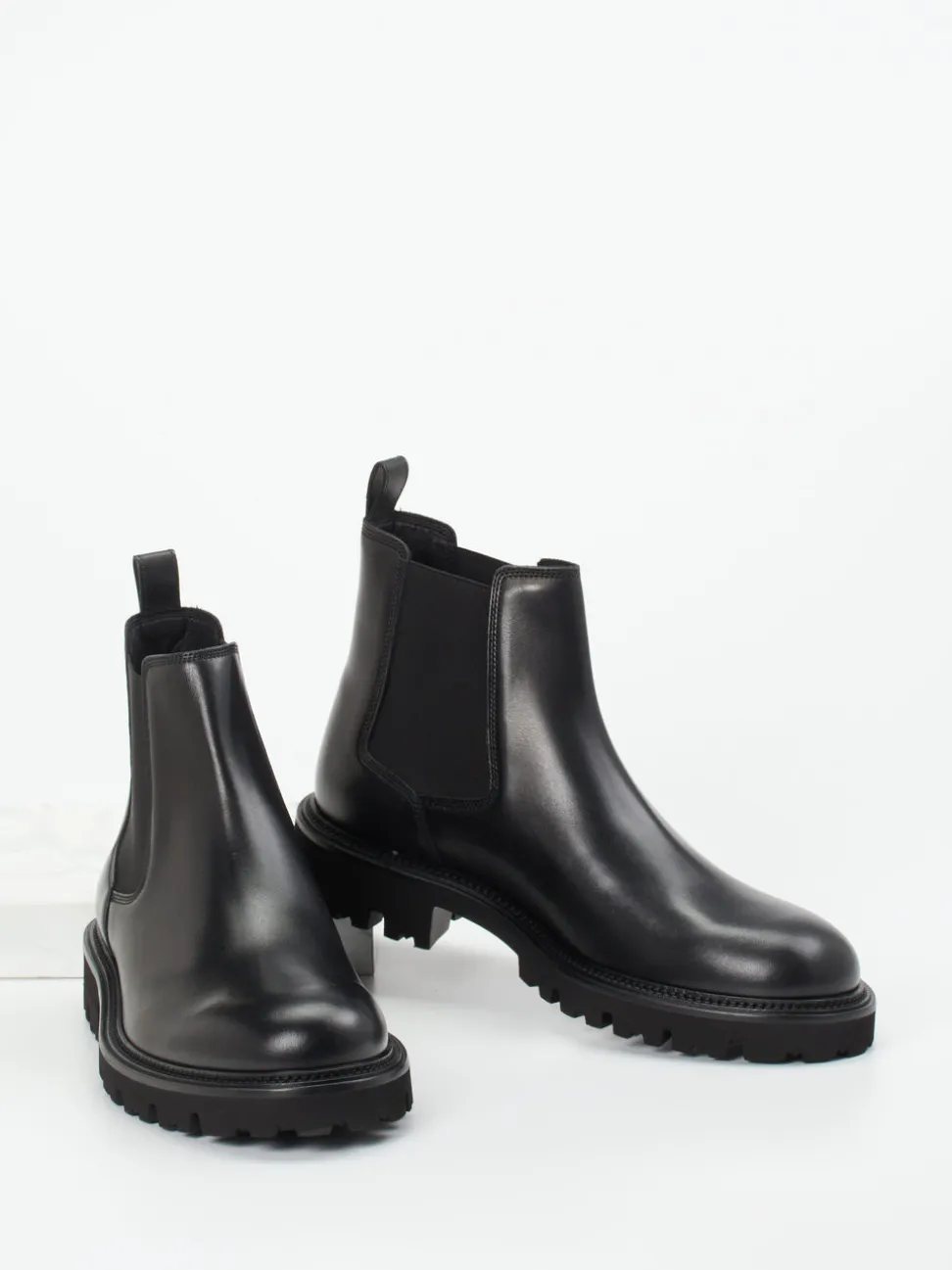 Boss – Chelsea Boots aus Kalbleder schwarz