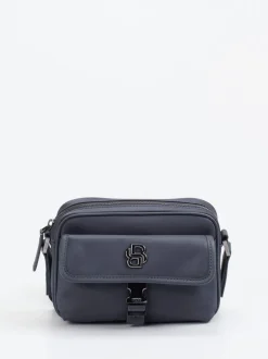 Boss – Crossbody Bag aus recyceltem Textil Dunkelblau