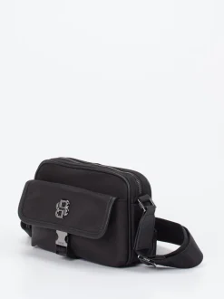 Boss – Crossbody Bag aus Textil in Schwarz