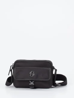 Boss – Crossbody Bag aus Textil in Schwarz