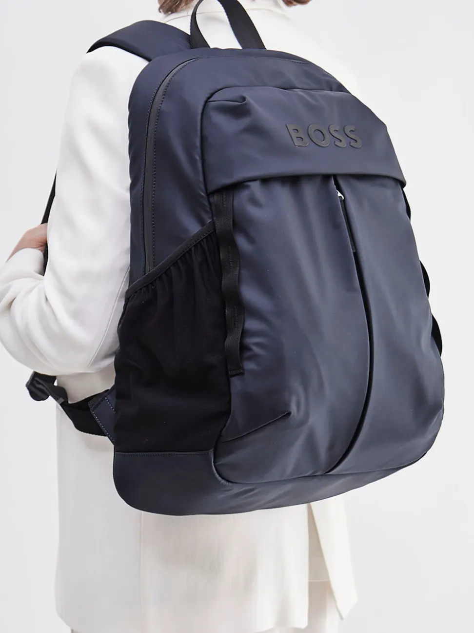 Boss – Daypack aus Polyester in Dunkelblau