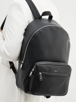 Boss – Daypack aus Textil in Lederoptik Schwarz