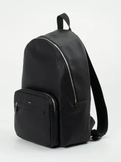 Boss – Daypack aus Textil in Lederoptik Schwarz