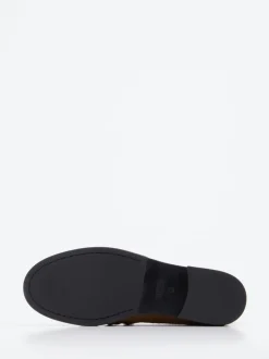 Boss – Loafer aus Veloursleder in Braun