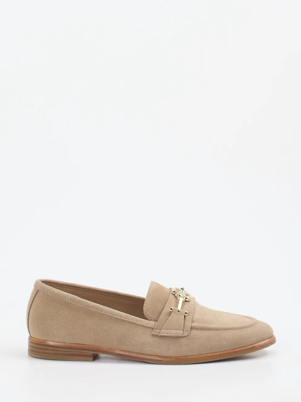 Boss – Loafer aus Veloursleder in Beige