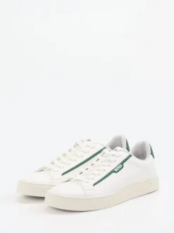 Boss – Low-Top Sneaker aus Kalbleder Off-White