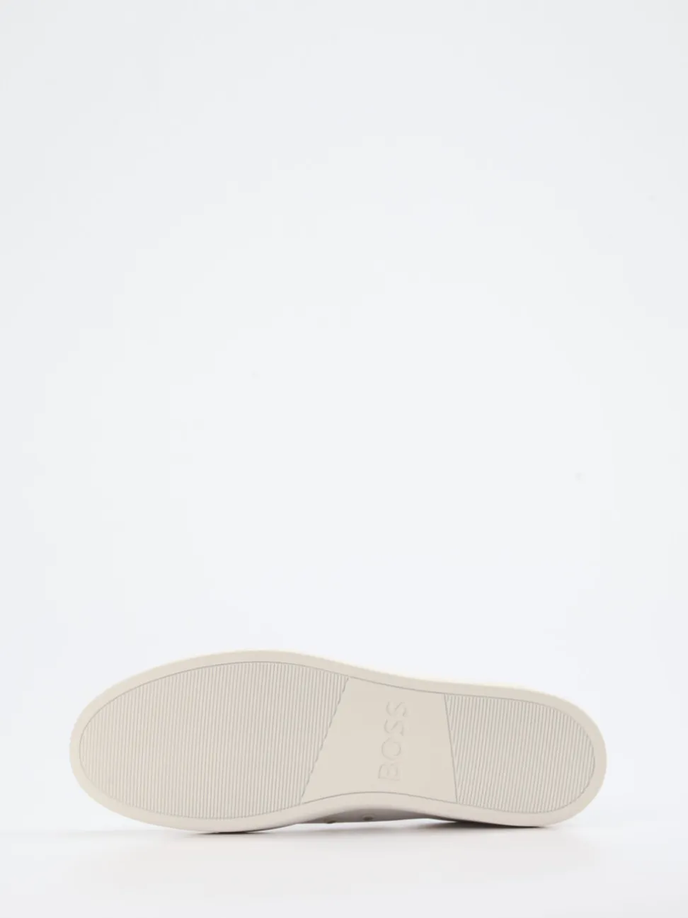 Boss – Low-Top Sneaker aus Kalbleder Off-White
