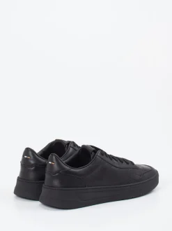 Boss – Low-Top-Sneaker aus Kalbleder Schwarz